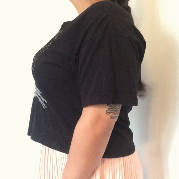 Forever 21 Sequined Cat Crop Top - Picture 5 of 5